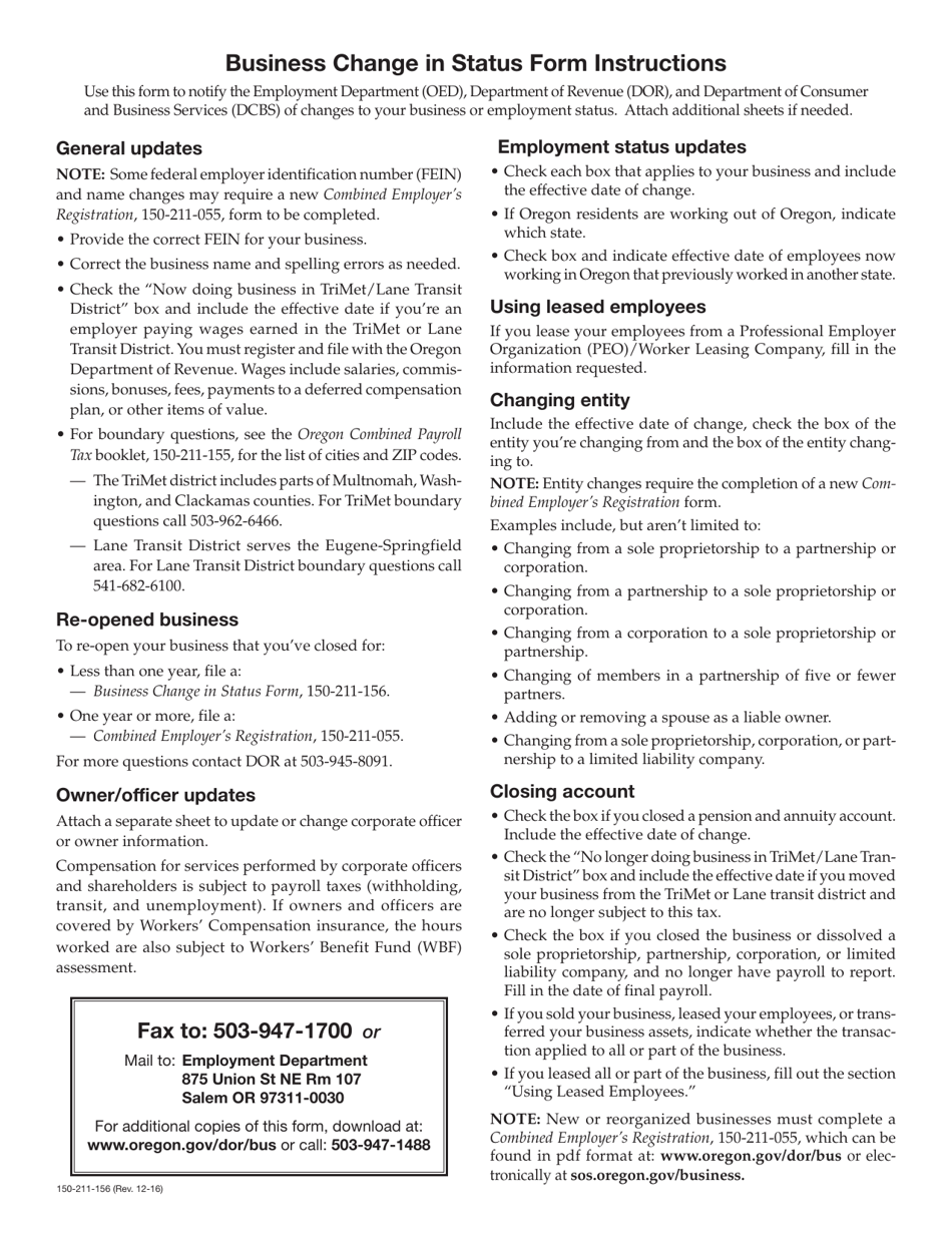 Form 150-211-155 Oregon Combined Payroll Tax Report Instructions for Oregon Employers - Oregon, Page 30
