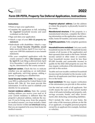 Instructions for Form OR-PDTA, 150-490-014 Property Tax Deferral Application - Oregon