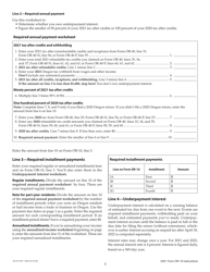 Instructions for Form OR-10, 150-101-031 Underpayment of Oregon Estimated Tax - Oregon, Page 3