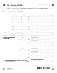 Form 150-101-063 Schedule OR-ASC Oregon Adjustments for Form or-40 Filers - Oregon, Page 2