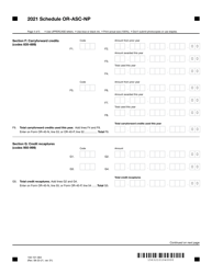 Form 150-101-064 Schedule OR-ASC-NP Oregon Adjustments for Form or-40-n and Form or-40-p Filers - Oregon, Page 4