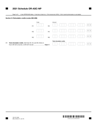 Form 150-101-064 Schedule OR-ASC-NP Oregon Adjustments for Form or-40-n and Form or-40-p Filers - Oregon, Page 5