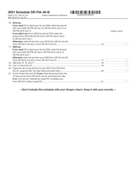 Form 150-101-161 Schedule OR-FIA-40-N Oregon Farm Income Averaging for Nonresidents - Oregon, Page 2