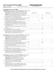 Form 150-101-164 Schedule OR-FIA-COMP Oregon Farm Income Averaging Computation of Tax - Oregon, Page 4