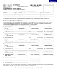 Document preview: Form 150-101-367 Schedule OR-PTE-NR Qualified Business Income Reduced Tax Rate Schedule for Oregon Nonresidents - Oregon