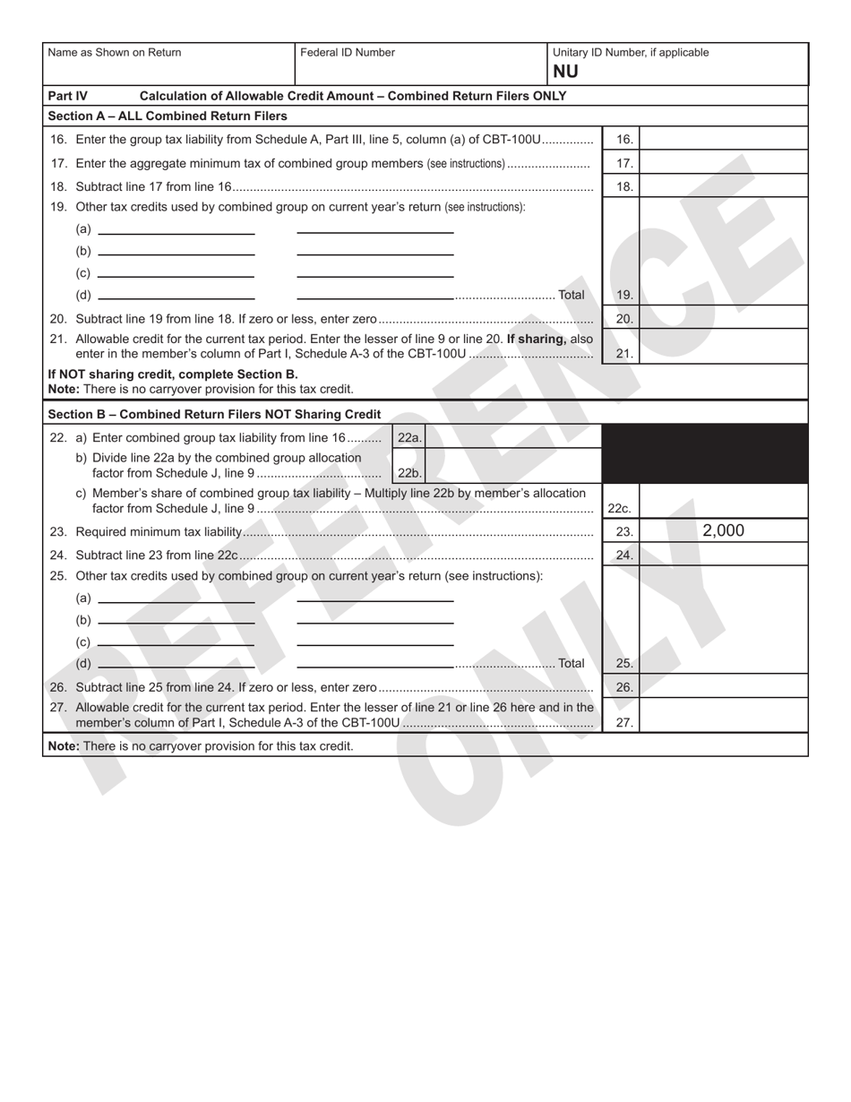 Form 331 Tax Credit for Employer of Organ / Bone Marrow Donor - New Jersey, Page 2
