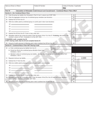 Form 300 Urban Enterprise Zone Employees Tax Credit - New Jersey, Page 2