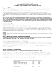 Form 302 Redevelopment Authority Project Tax Credit (Formerly the Urban Development Project Employees Tax Credit) - New Jersey, Page 4
