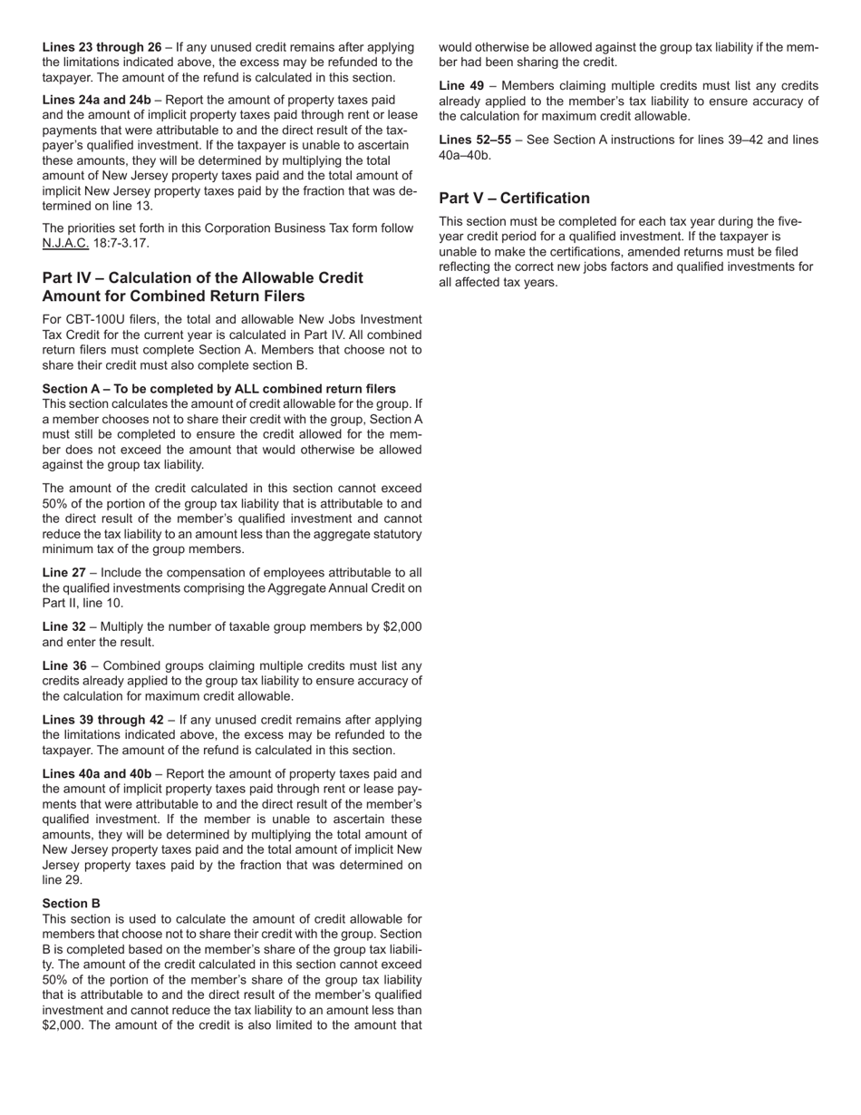Form 304 New Jobs Investment Tax Credit - New Jersey, Page 7