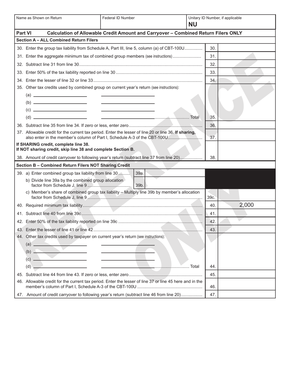 Form 305 Manufacturing Equipment and Employment Investment Tax Credit - New Jersey, Page 3