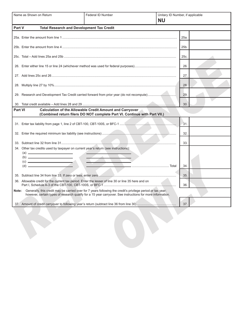 Form 306 Research and Development Tax Credit - New Jersey, Page 2