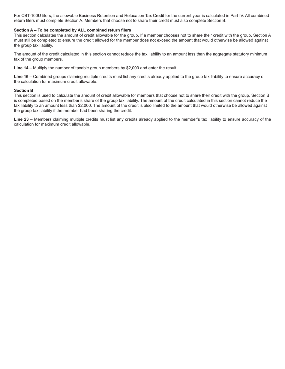 Form 316 Business Retention and Relocation Tax Credit - New Jersey, Page 4