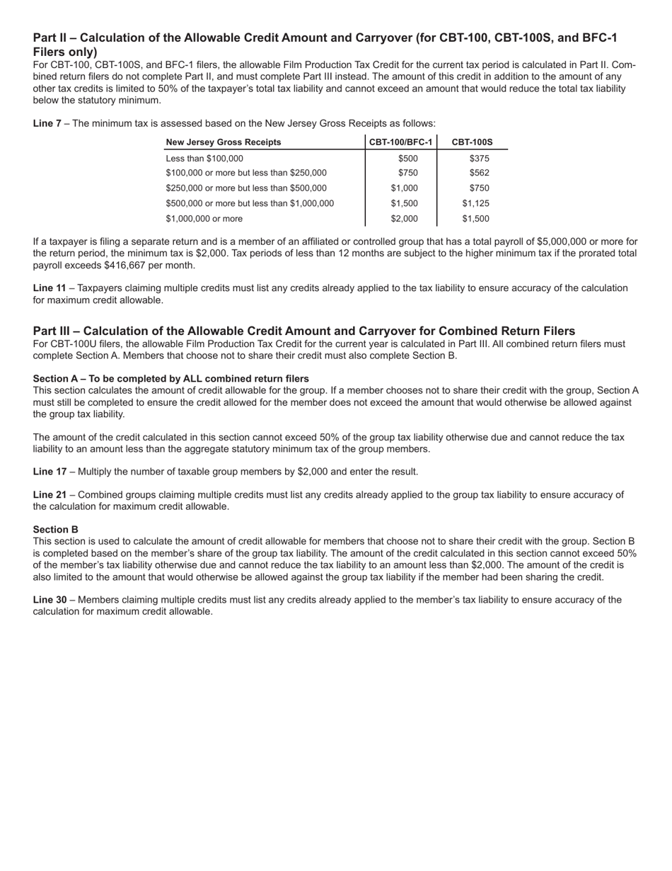 Form 318 Film Production Tax Credit - New Jersey, Page 4
