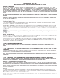 Form 323 Residential Economic Redevelopment and Growth Tax Credit - New Jersey, Page 3