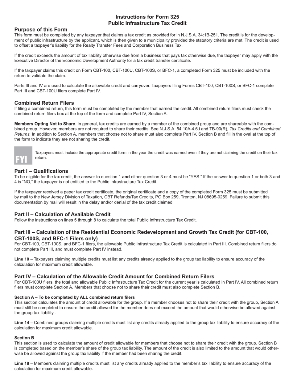 Form 325 Film and Digital Media Tax Credit - New Jersey, Page 3