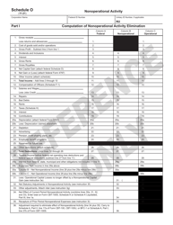 Schedule O Nonoperational Activity - New Jersey