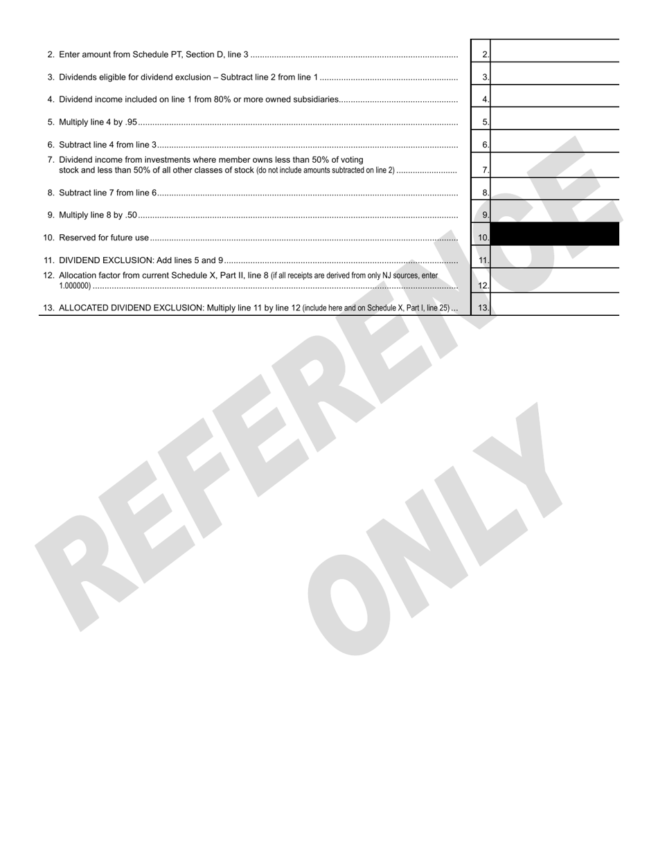 Form CBT-100U Schedule X Members Taxable Income From Sources Other Than the Unitary Business of the Combined Group - New Jersey, Page 4