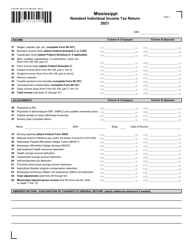 Form 80-105 Resident Individual Income Tax Return - Mississippi, Page 2