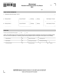 Form 80-105 Resident Individual Income Tax Return - Mississippi, Page 3