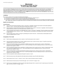 Form 80-160 Tax Credit for Income Tax Paid to One or More Other States - Mississippi, Page 2