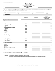 Form 80-315 Reforestation Tax Credit - Mississippi, Page 2