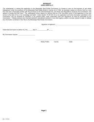 Application for a Non-resident or Reciprocal Salesperson&#039;s License - Mississippi, Page 5