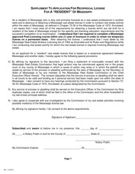 Application for a Non-resident or Reciprocal Salesperson&#039;s License - Mississippi, Page 9