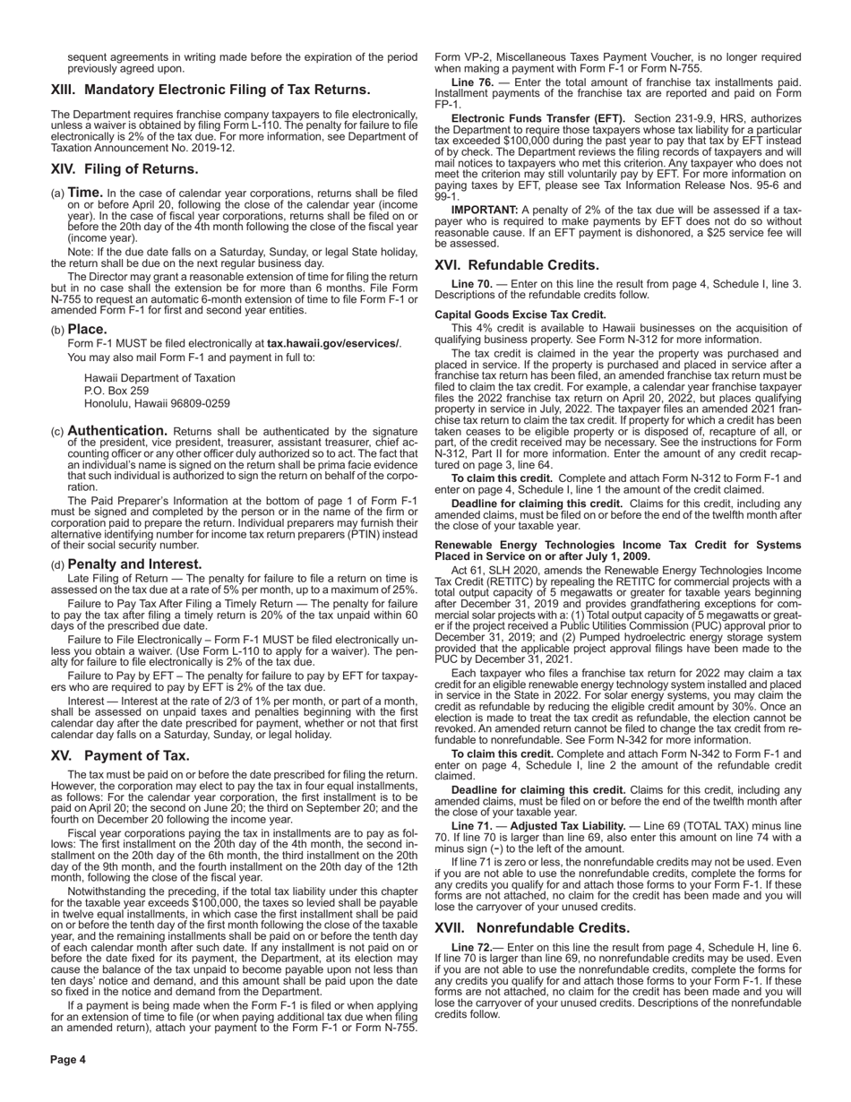 Download Instructions For Form F 1 Franchise Tax Return PDF download-instructions-for-form-f-1-franchise-tax-return-pdf
