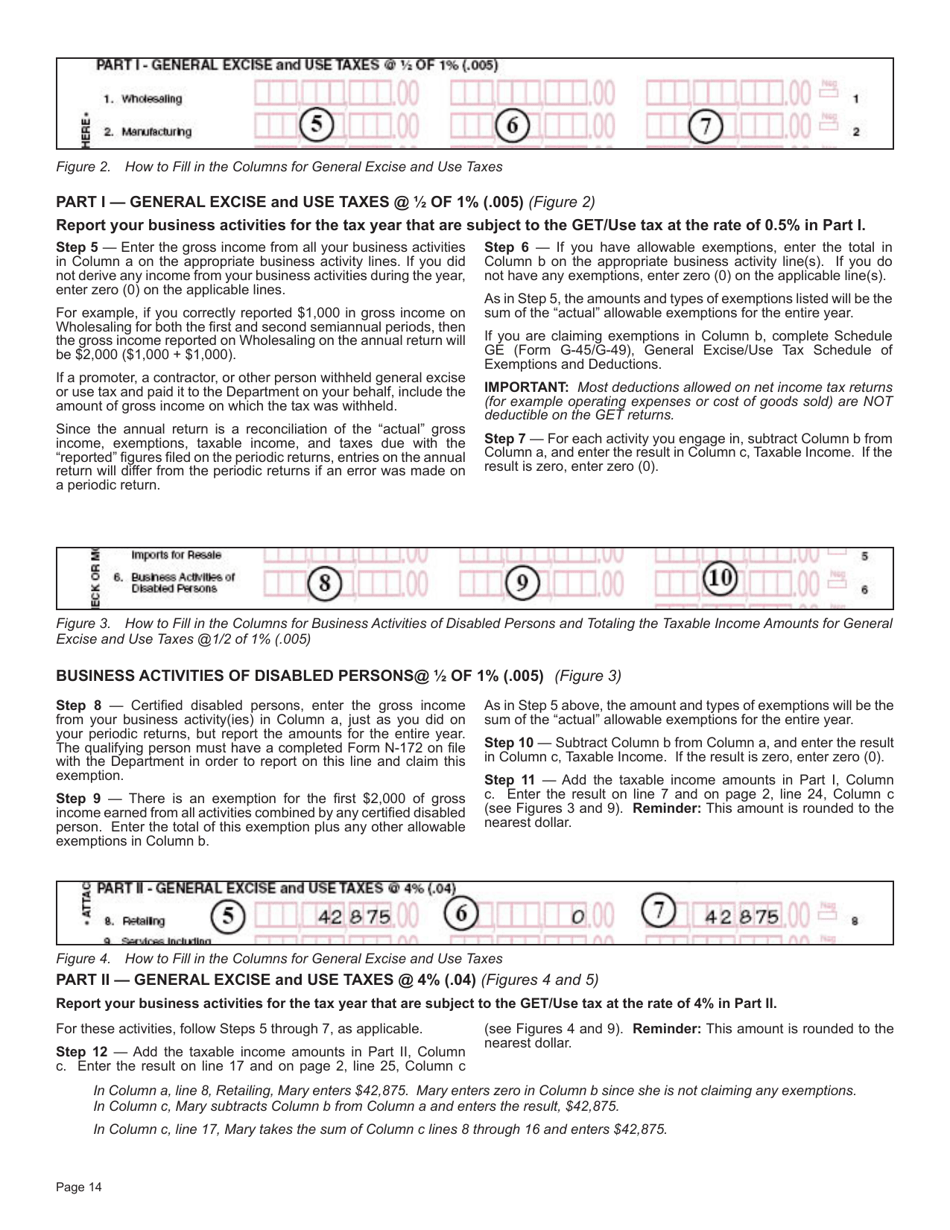 Download Instructions For Form G 45 General Exciseuse Tax Returns Pdf Templateroller 0796