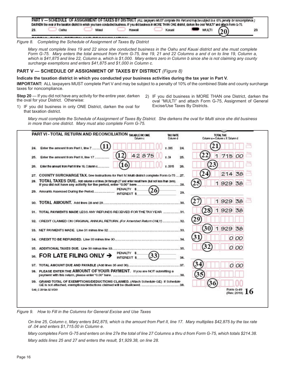 Download Instructions for Form G-45 General Excise/Use Tax Returns PDF ...