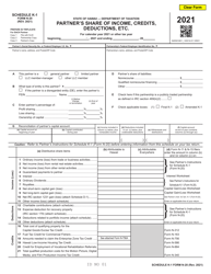 Document preview: Form N-20 Schedule K-1 Partner's Share of Income, Credits, Deductions, Etc. - Hawaii