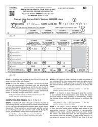 Instructions for Form RV-2 Periodic Rental Motor Vehicle, Tour Vehicle, and Car-Sharing Vehicle Surcharge Tax - Hawaii, Page 2