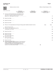Schedule CR Schedule of Tax Credits - Hawaii, Page 2