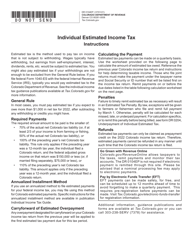 Document preview: Form DR0104EP Individual Estimated Income Tax Payment Form - Colorado