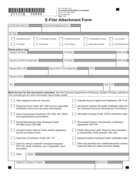 Form DR1778 E-Filer Attachment Form - Colorado, Page 2