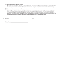 State Form 53036 Motor Carrier Protest Submission Form - Indiana, Page 2