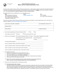 Document preview: State Form 53036 Motor Carrier Protest Submission Form - Indiana