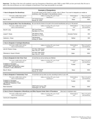 Form SF-3102 Designation of Beneficiary, Page 2