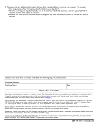 GSA Form 19R Request for a Religious Exception to the Covid-19 Vaccination Requirement, Page 2