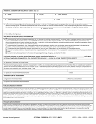 Optional Form 301A Volunteer Service Agreement - Natural and Cultural Resources, Page 2