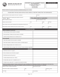Form DLGF RC-1 (State Form 46373) Report of Railcar Tax - Indiana