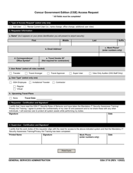 Document preview: GSA Form 3718 Concur Government Edition (Cge) Access Request