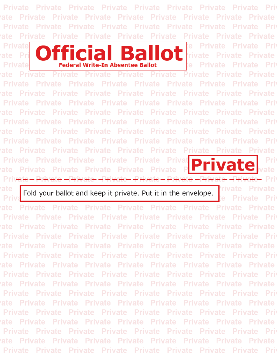 Form SF-186 Federal Write-In Absentee Ballot (Fwab), Page 4