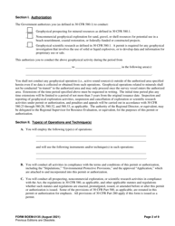Form BOEM-0135 Permit for Geophysical Prospecting, Authorization for Noncommercial Geophysical Exploration, or Permit for Scientific Research Related to Minerals Other Than Oil, Gas, and Sulphur on the Outer Continental Shelf, Page 2