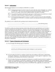 Form BOEM-0136 Permit for Geological Prospecting, Authorization for Noncommercial Geological Exploration, or Permit for Scientific Research Related to Minerals Other Than Oil, Gas, and Sulphur on the Outer Continental Shelf, Page 2