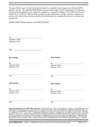 Form BSEE-0135 Identification of Right-Of-Way Pipeline Operator, Page 2