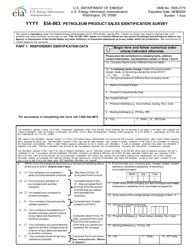 Form EIA-863 Petroleum Product Sales Identification Survey