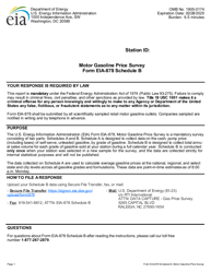Document preview: Form EIA-878 Schedule B Motor Gasoline Price Survey