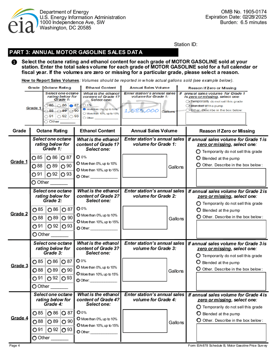 Form EIA878 Schedule B Fill Out, Sign Online and Download Fillable PDF Templateroller