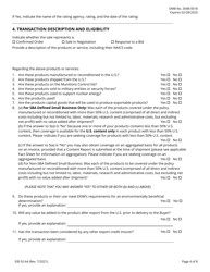 EIB Form 92-64 Application for Exporter Short-Term, Single-Buyer Insurance, Page 4